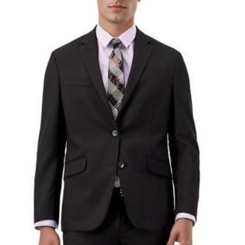 Kenneth Cole Reaction Men Sport Coat Black 44S Business Casual Quiet Luxury NWT